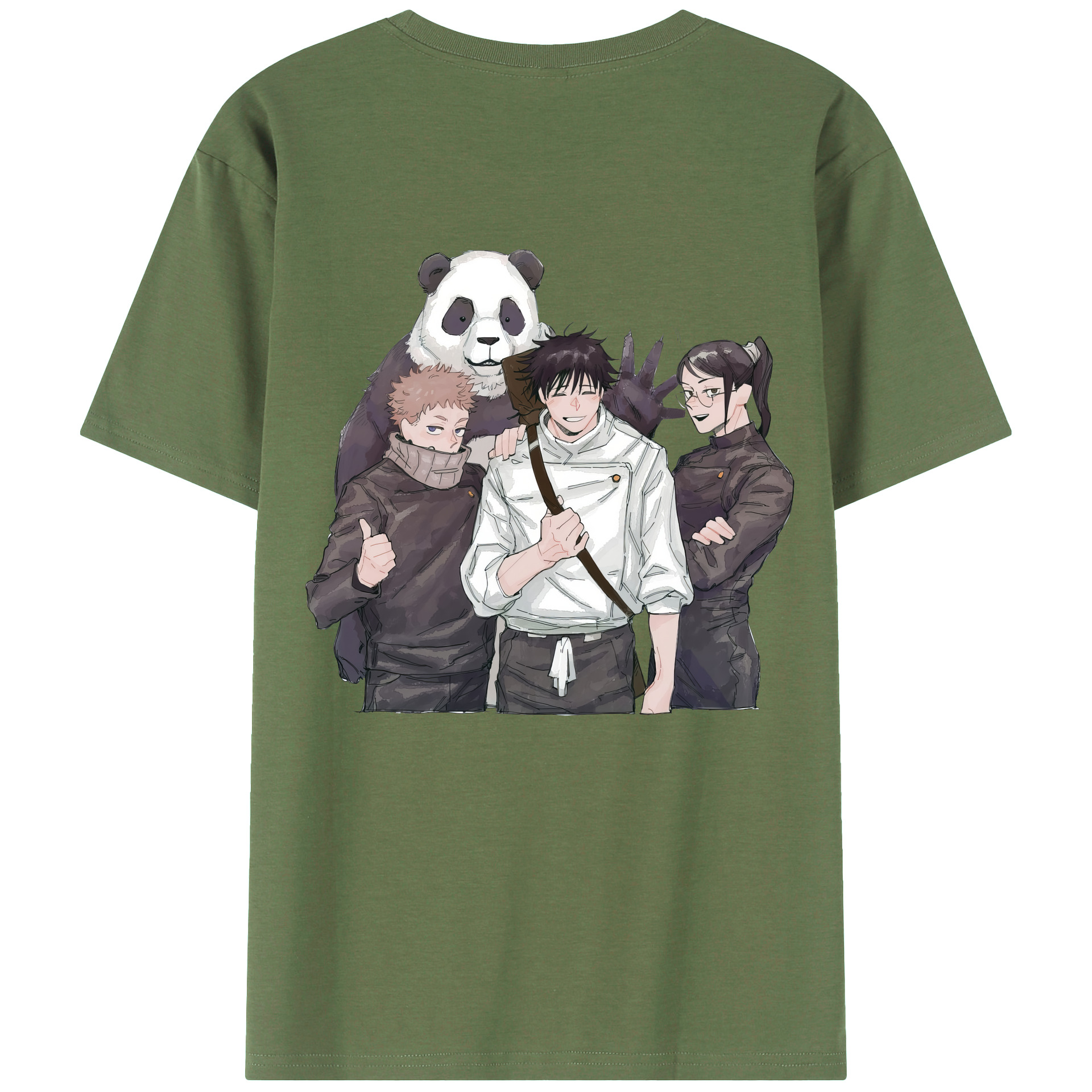 （画像用） 呪術廻戦 Jujutsu Kaisen 綿100％ メンズ半袖Tシャツ（バックプリント） 通気性